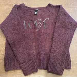 Victoria’s Secret Maroon Sweater with Rhinestones